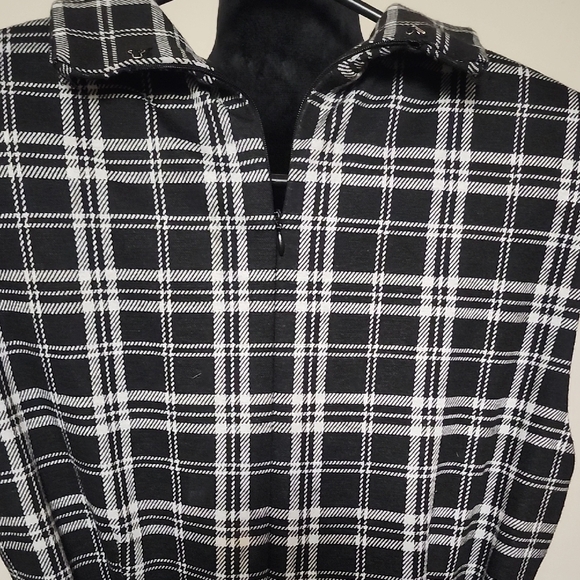 Retro 60s Mod Plaid Sleeveless Criss-Cross Jumpsuit | Wide-Leg | Size Medium - Picture 4 of 15